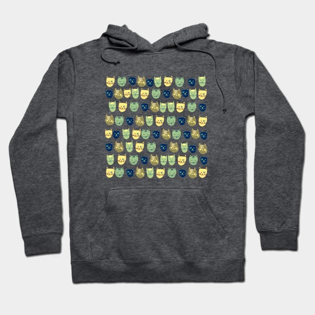 Cats in a row Hoodie by Valeria Frustaci 